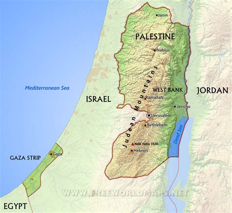 Palestine Map Hd