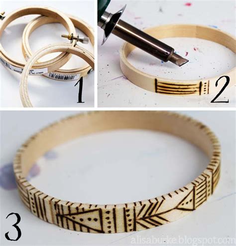 alisaburke: handmade wooden bangles