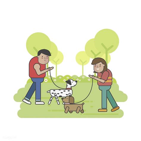 Dog Walkers Meeting In The Park Free Image By