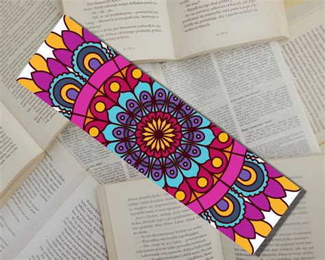 Printable Bookmarks, Set of 8, Mandala Bookmarks, Digital Bookmark ...