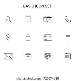 Basic Icon Set Stock Vector (Royalty Free) 723874618 | Shutterstock