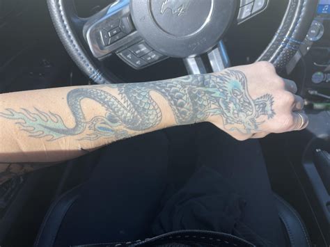 Blue Dragon hand/forearm tattoo. One of my favorite tattoos. Done by ...