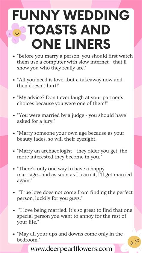 55 Funny Wedding Toasts, Samples and One Liners 2024