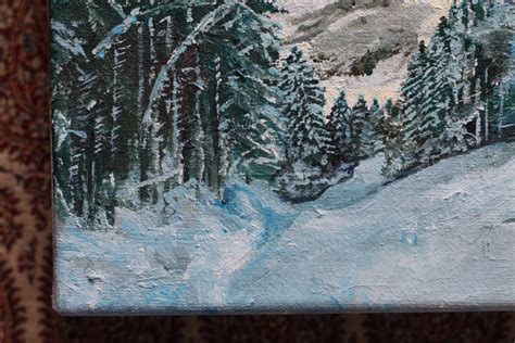 Snowy Mountain Oil Painting Beautiful Alps Painting - Etsy