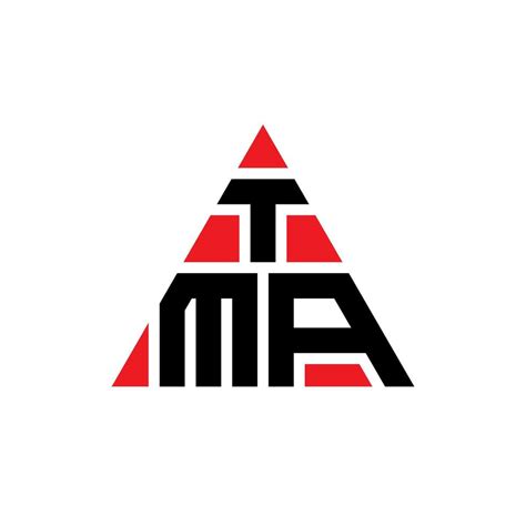 TMA triangle letter logo design with triangle shape. TMA triangle logo ...