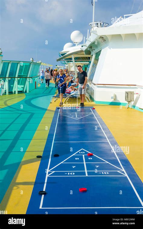 Activities aboard the cruise ship Royal Caribbean Rhapsody of the Seas ...