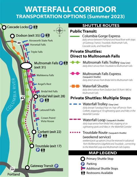 Columbia River Gorge Waterfalls Map - Dianna Mehetabel