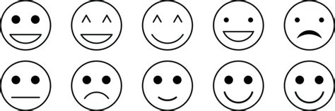 Happy Face Smiley Black And White Clipart