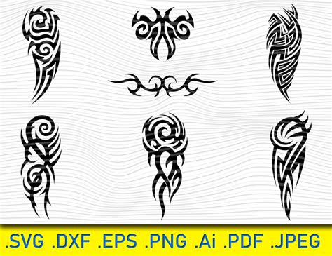 Tribal Tattoo SVG, Tribal Swirl Art Svg Svg for Cricut, Cutting File ...