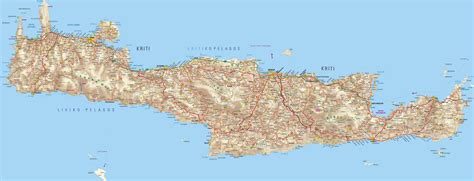 Road Map Of Crete