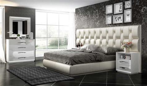 White High Gloss Bed EF Emperor | Modern Bedroom Furniture