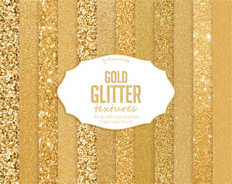 Gold Glitter Digital Paper Gold Glitter Textures | Etsy