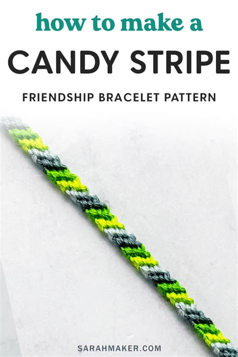 How to Make a Candy Stripe Friendship Bracelet - Sarah Maker