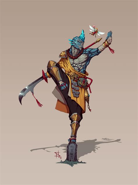 [ART] Dragonborn Earth Genasi Monk : r/DnD