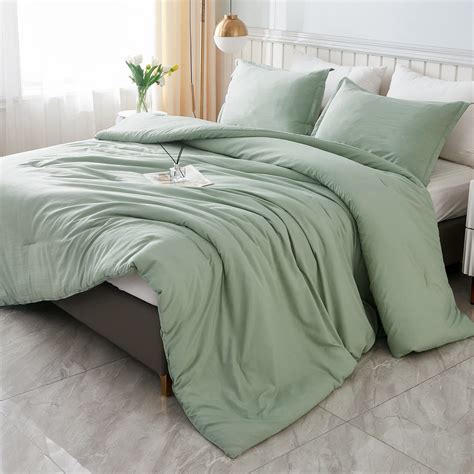 Litanika California King Comforter Set Sage Green - 3 Pieces Cal King ...