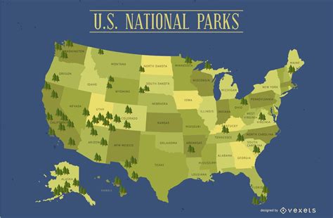 Mapa De Parques Nacionales De Estados Unidos