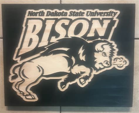 NDSU BISON RECTANGLE (GREEN) - Heirloom Wood