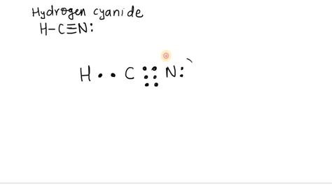 SOLVED:The Lewis structure for hydrogen cyanide is H-C ≡N: Draw circles ...