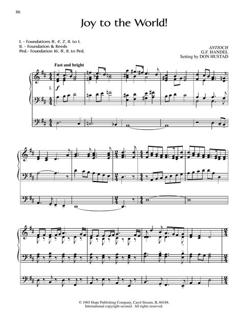 Joy to the World! Sheet Music | Don Hustad | Organ