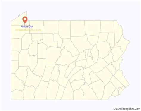 Map of Union City borough, Pennsylvania