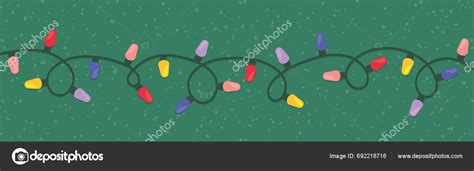 Banner Colorful Christmas Lights Vector Illustration Stock Vector by ...