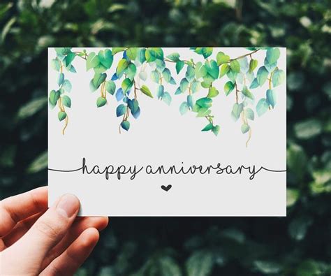 Printable Happy Anniversary Greeting Card Happy Anniversary - Etsy ...