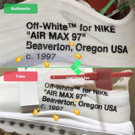 Air Max 97 Off-White: Real Vs Fake Guide (2024) - Legit Check By Ch