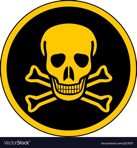 Skull danger sign Royalty Free Vector Image - VectorStock