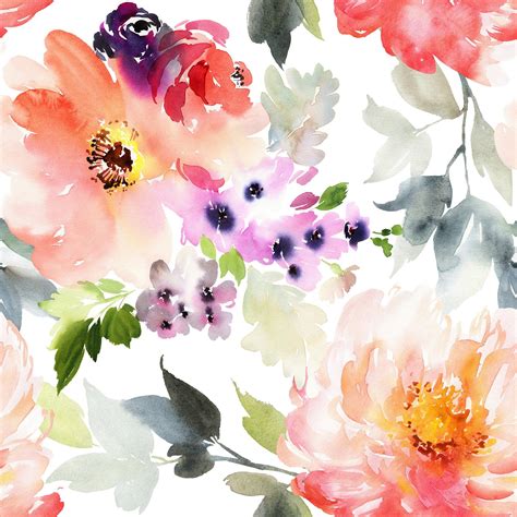 Aggregate more than 84 watercolor floral wallpaper latest - in.coedo.com.vn