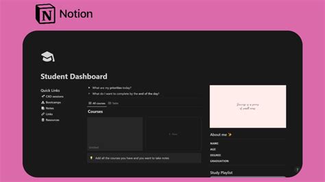 Student Notion Dashboard