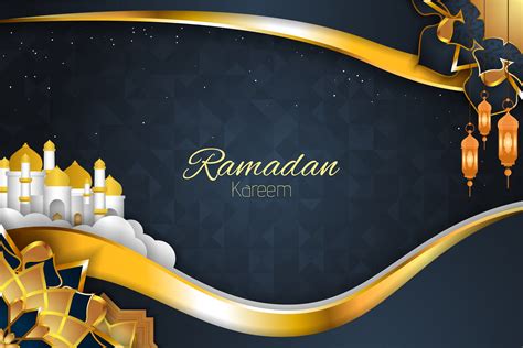 Ramadan Islamic Background Gray Gold Graphic by xis666.graphic ...