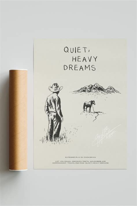 Zach Bryan 'quiet Heavy Dreams' Poster Zach Bryan - Etsy Canada | Retro ...