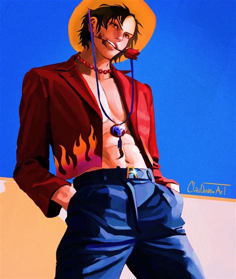 Ace One Piece fan art, digital art, by me : r/fanart