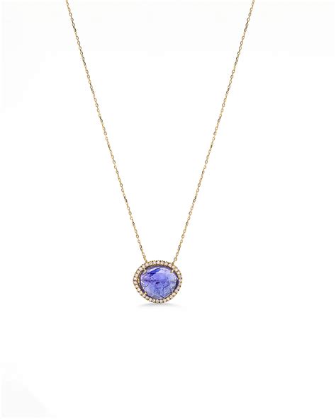 Round Tanzanite Necklaces - Spanos