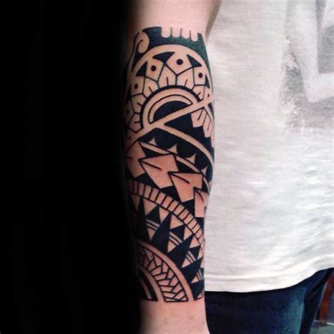 Tribal Forearm Sleeve Tattoo Designs