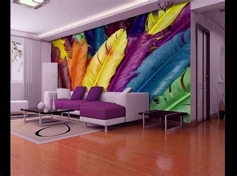 Living Room 3d Wallpaper Designs For Walls Behind Sofa - 3d Wall Paper ...