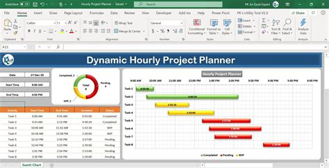 Dynamic Hourly Project Planner (Gantt chart) - PK: An Excel Expert