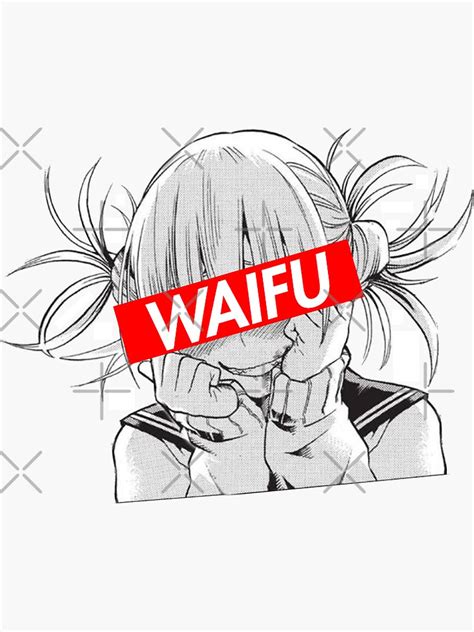 "Toga Waifu Sticker" Sticker by 27elle | Redbubble