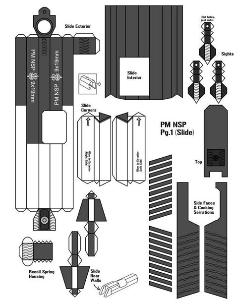 Printable Paper Gun Templates