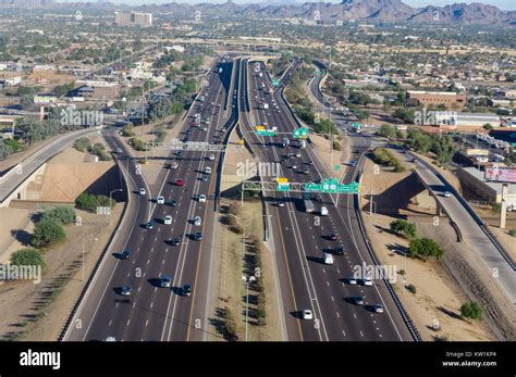 Aerial view of interstate 10 near Phoenix Arizona Stock Photo - Alamy