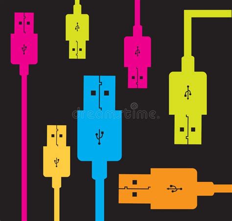 USB colors stock illustration. Illustration of plug, green - 28742664