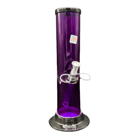 Acrylic Plastic Bong Straight 9 Inches Purple