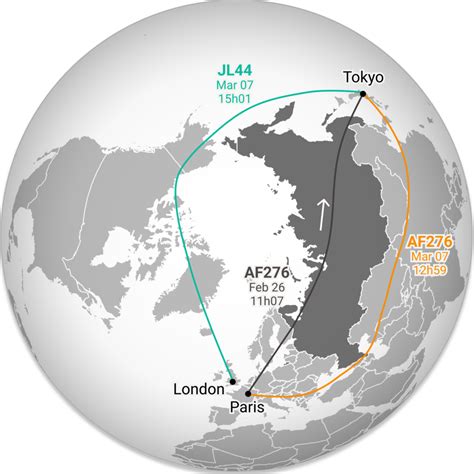 World Map Flight Paths