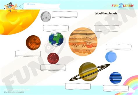 Label The Planets Worksheet | Planets Of The Solar System - Fun2Learn ...