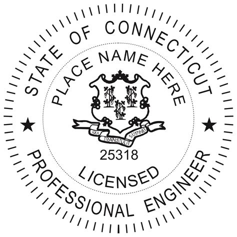 CONNECTICUT Pre-inked Licensed Professional Engineer Stamp - Winmark ...