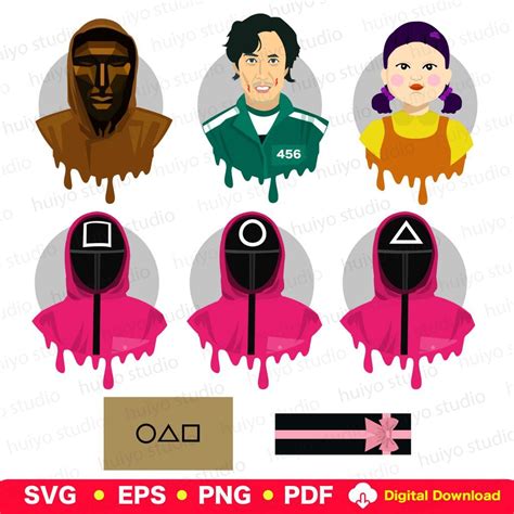 Squid Game Mask Soldier Vector – Brand Logo Collection | Squid games ...