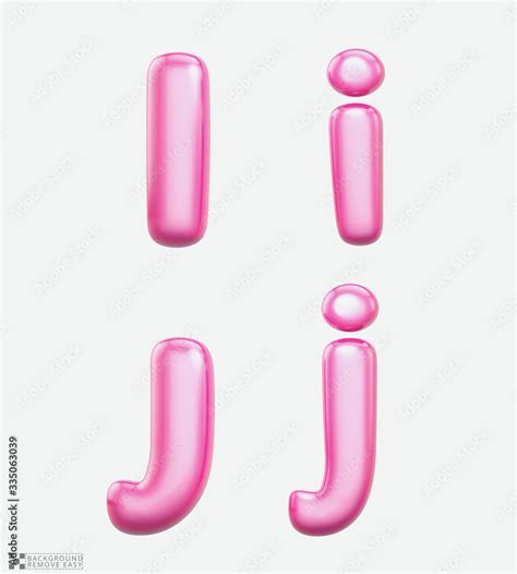 Letters I J Bublle Uppercase And Lowercase Font Bubble Gum 3d