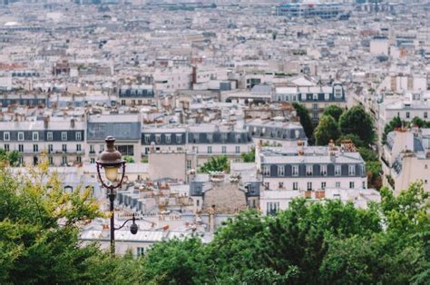 Premium Photo | A view of paris from the montmartre.