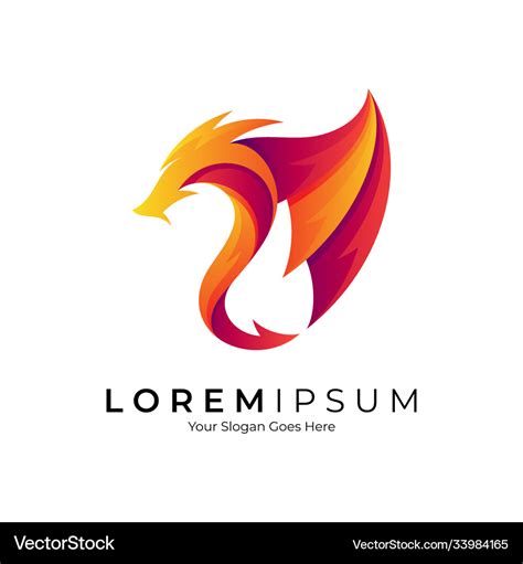 Dragon logo design Royalty Free Vector Image - VectorStock