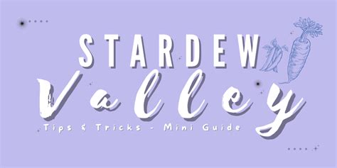 Stardew Valley Tips & Tricks - A Mini Guide - Ko-fi ️ Where creators ...